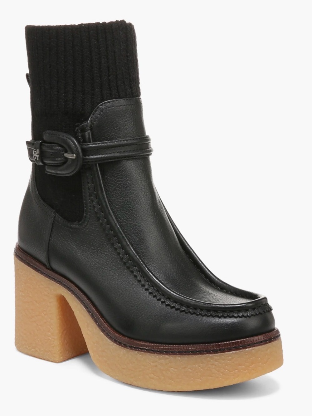 Sam Edelman Sidney Crepe Platform Sock Booties Size 8.5 - Picture 4 of 15